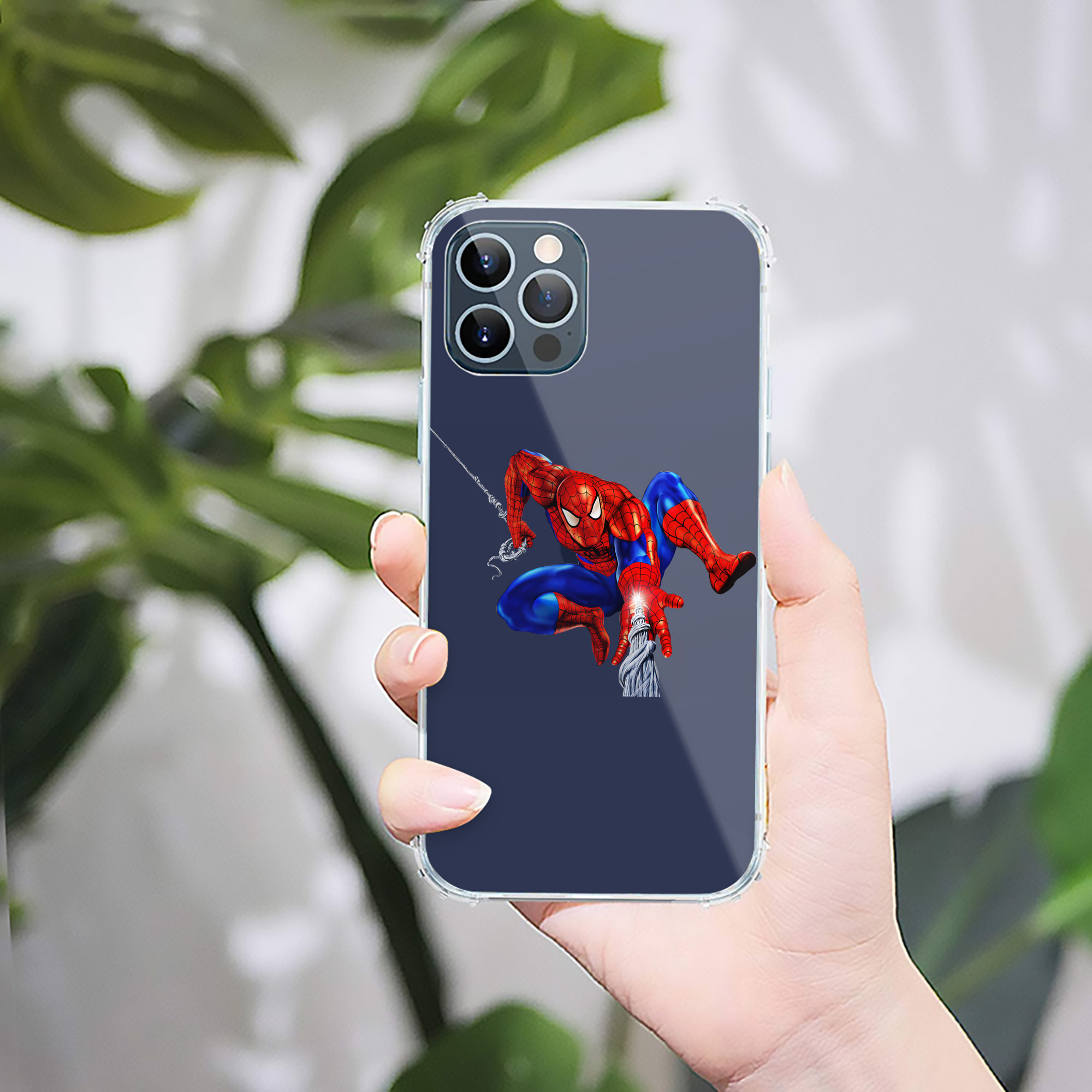 （画像用） Spider Man スパイダーマン 【iPhone 12シリーズ対応】透明スマホケース（クリアソフトケース）